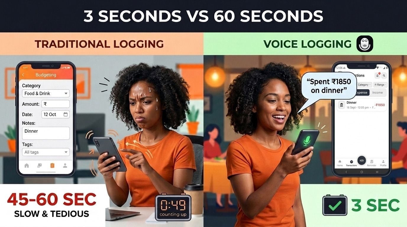 traditional vs voice logging